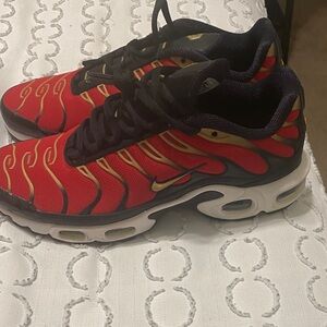 Nike Red and Gold Athletic Sneakers